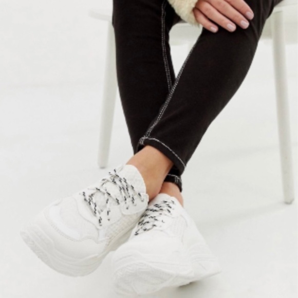 Chunky White Sneakers | Public Desire - Picture 4 of 5